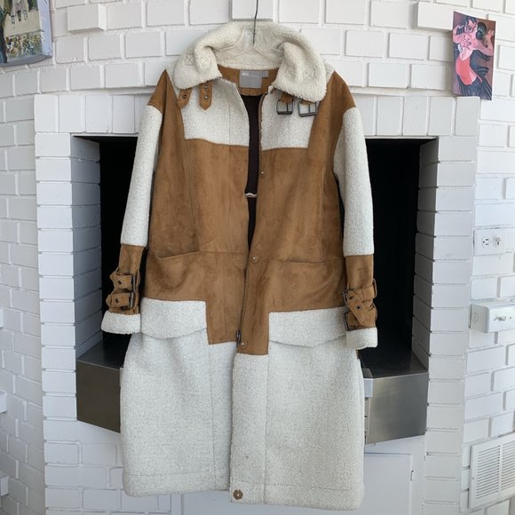 ASOS suede and shearling coat - Picture 1 of 5